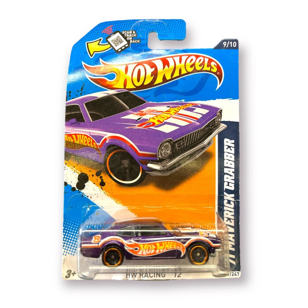 Hot Wheels 1971 Ford Maverick Grabber. Rare,VHTF! '12 HW Racing Series #9/10.